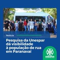 Pesquisa da Unespar dá visibilidade à população de rua em Paranavaí