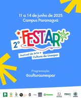 2º FESTAR da UNESPAR!  Entre 11 e 14 de junho, em Paranaguá